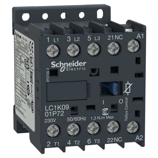 Contactor TeSys K - 3P3 NA - AC-3 -  440 V 9 A - 230 V bobina CA