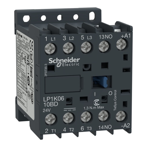 Contactor TeSys K - 3P3 NA - AC-3 -  440 V 6 A - 24 V bobina CC