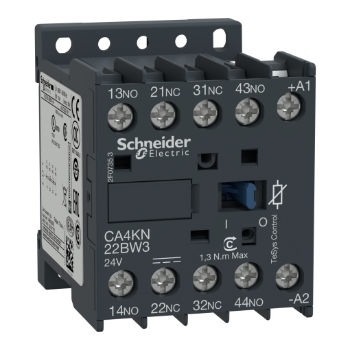 TeSys K control relay - 2 NO  2 NC -  690 V - 72 V DC low consumption coil