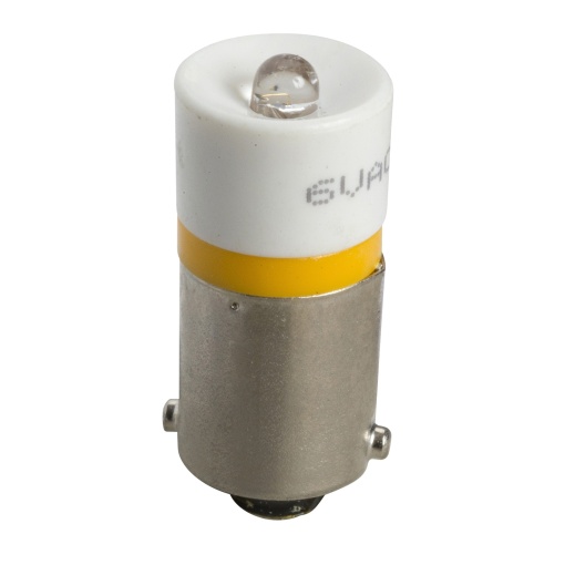 Lâmpada led amarela para sinalização - ba 9s - 24 v ca cc