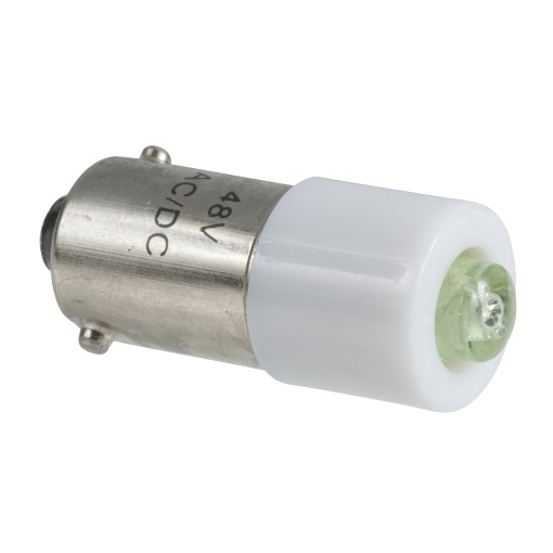 Lâmpada led verde para sinalização - ba 9s - 48 v ca cc