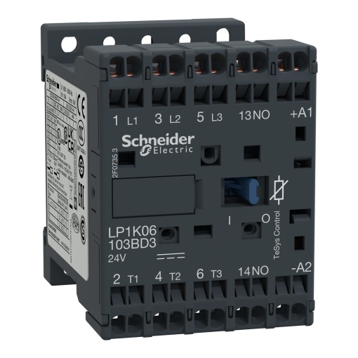 Contactor TeSys K - 3P3 NA - AC-3 -  440 V 9 A - 24 V bobina CC