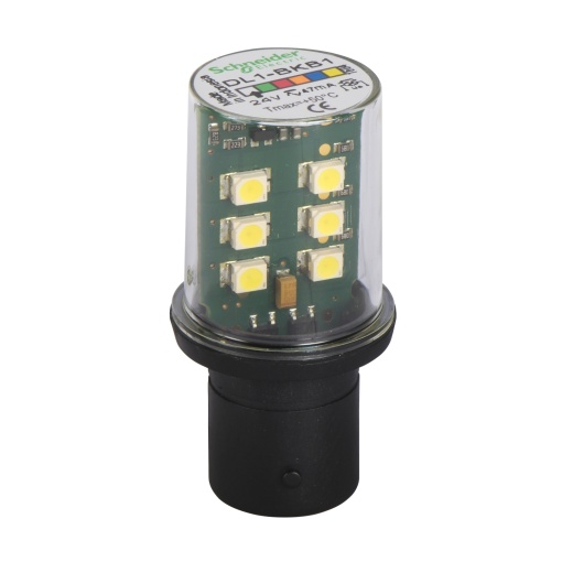 Lâmpada led intermitente branco para sinalização - ba 15d - 24 v