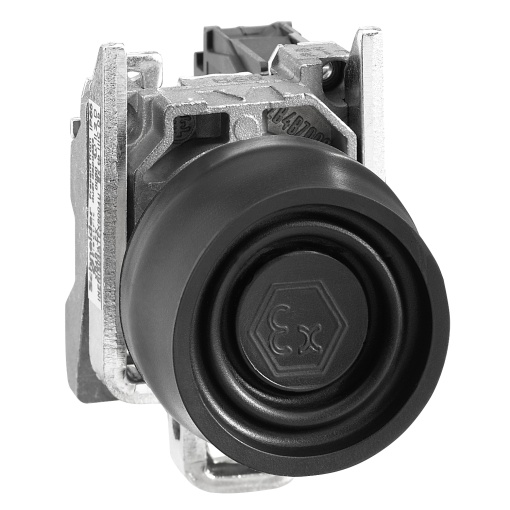 Botão de pressão preto ø 22  mola - 1 no - atex
