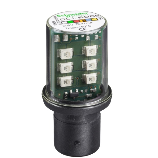 Lâmpada led laranja para sinalização - ba 15d - 24 v