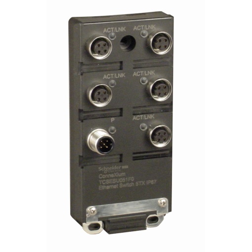 Interruptor ConneXium Unmanaged - 5 portas para cobre - IP67 - M12