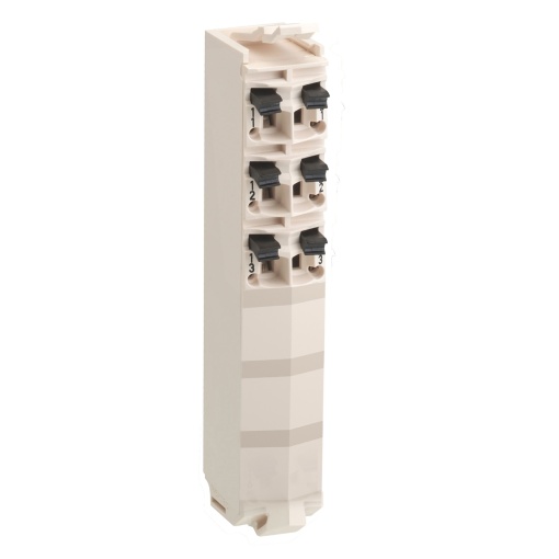 terminal block - 6 contacts - branco - quantidade 1