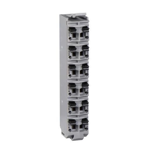 terminal block - 12 contacts - preto - quantidade 1