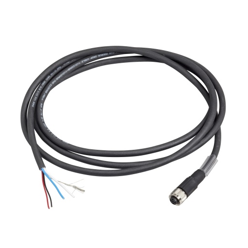 CANopen bus connection cable - angled - M12-A female-wire - 25m