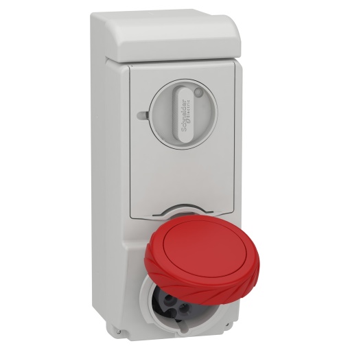 Unika interlocked socket - 16 A - 3P  N  E - 380...415 V AC - IP65 - wall