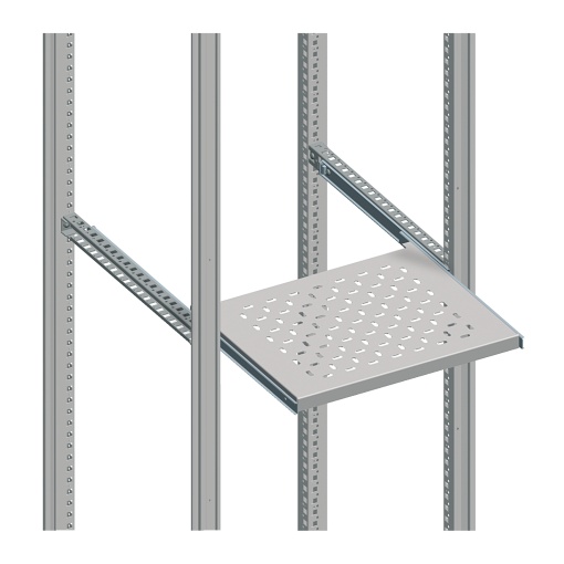Telescopic rails for mounting of a telescopic tray - 400 mm enclosure