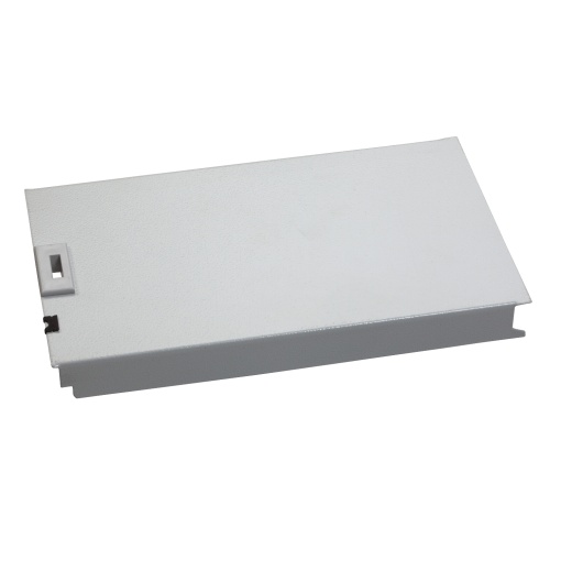 Plain metallic front plate, 28 modules, RAL 7035, H150xW600mm