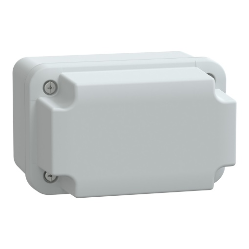 ABS box IP66 IK07 RAL7035 Int.H105W65D85 Ext.H117W74D94 Opaque cover H40