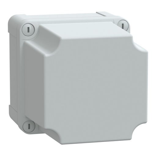 ABS box IP66 IK07 RAL7035 Int.H105W105D125 Ext.H116W116D133 Opaque cover H80