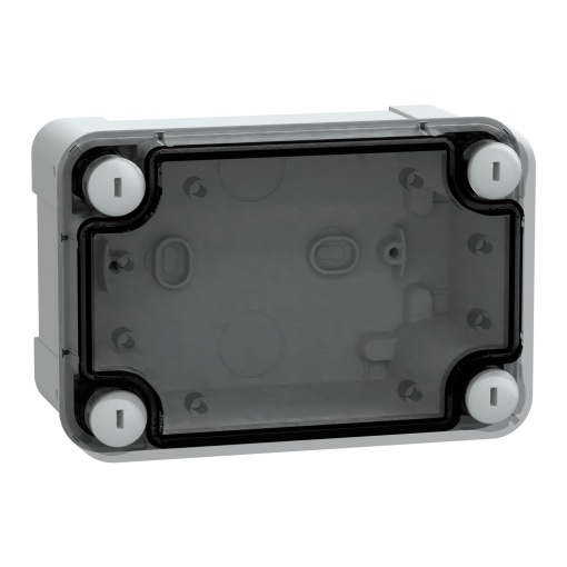 ABS box IP66 IK07 RAL7035 Int.H125W80D65 Ext.H138W93D72 Transp.cover H20