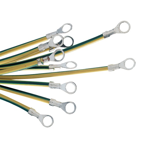 Earth leads section 25mm², length 220mm, eyelet hole 8,3mm. Packaging unit 10.