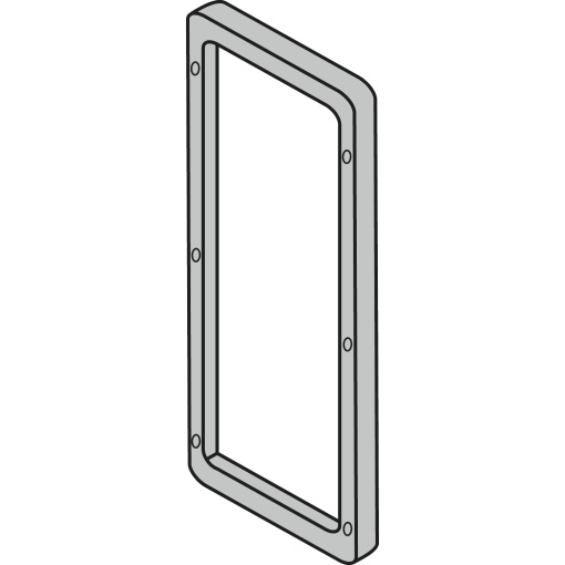 frame 435x185mm, for sidebyside mounting of WM encl. from H600 and D300mm. IP66