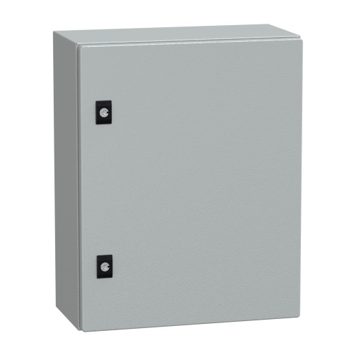 Spacial CRN plain door with mount.plate. H500xW400xD200 IP66 IK10 RAL7035..