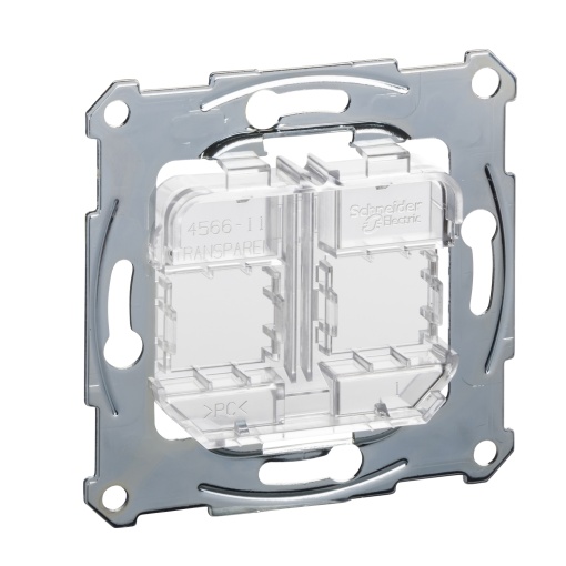 M-Elegance - Suporte para centros de tomada RJ45 para ligadores - Transparente