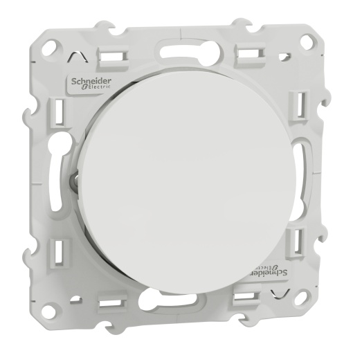 Odace, switch 1-pole 2-way, 10 AX, white lightable