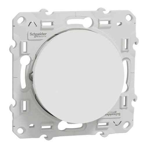 Odace - Botão de pressão - luminoso - 10A - Branco