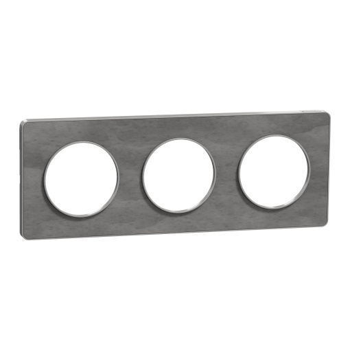 Odace Touch - Quadro vert.horiz. 3 elementos - ArdósiaAlumínio