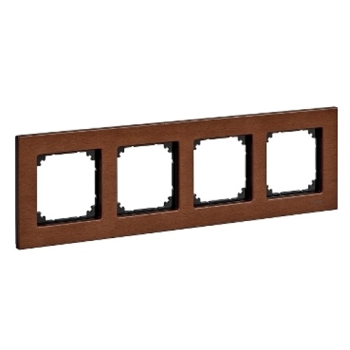 Wood frame, 4-gang, Cherry wood, M-Elegance