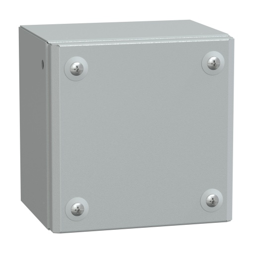 Metal industrial box plain door H150xW150xD120 IP66 IK10 RAL 7035