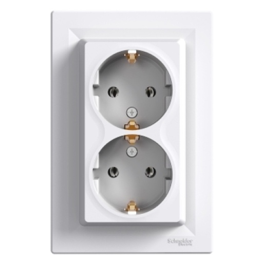 Asfora DIY - Tomada 16A 2PT dupla - Branco