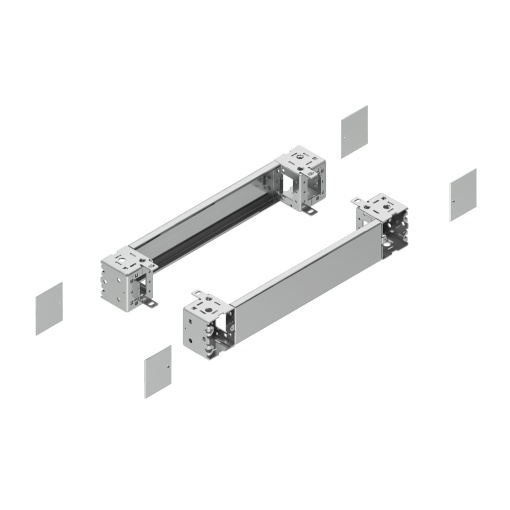 Spacial - plain front panel plinth W800 H100 stainless steel 304L