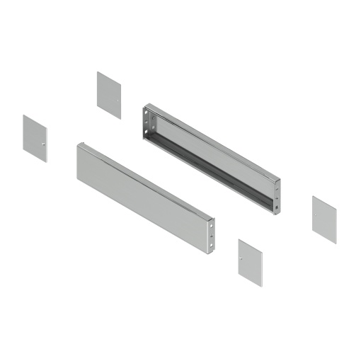 Spacial -side plinth - H100 D600 stainless steel 316L
