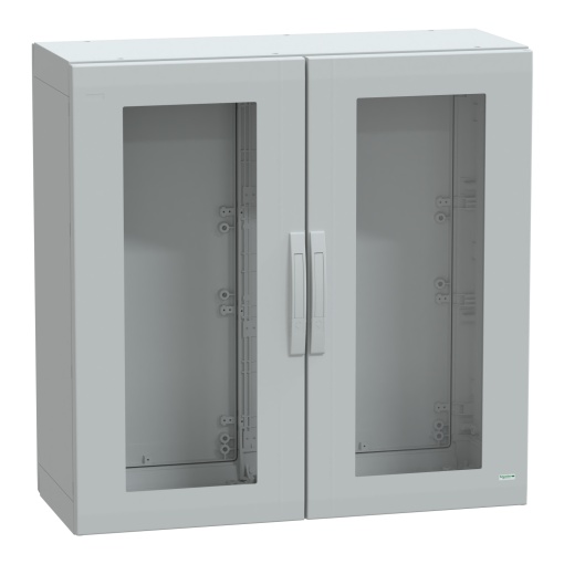 Floor standing encl. polyester vers.PLA compl.sealed 1000x1000x420 IP65 glazed