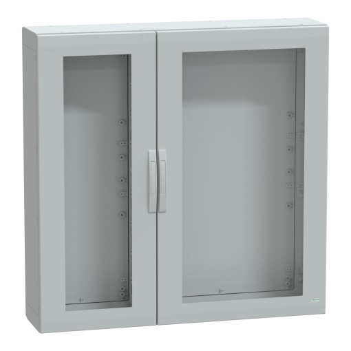 Floor standing encl. polyester vers.PLA compl.sealed 1250x1250x320 IP65 glazed