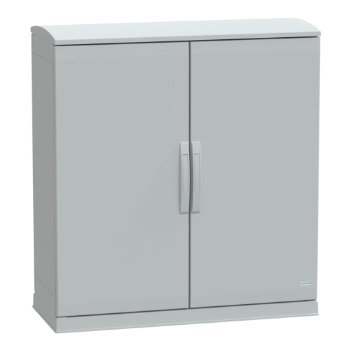 Floor standing encl.polyester vers.PLAZT wopen plinthcanopy 1000x1000x420 IP44