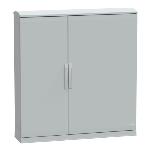 Floor standing encl.polyester vers.PLAZT wopen plinthcanopy 1250x1250x320 IP44