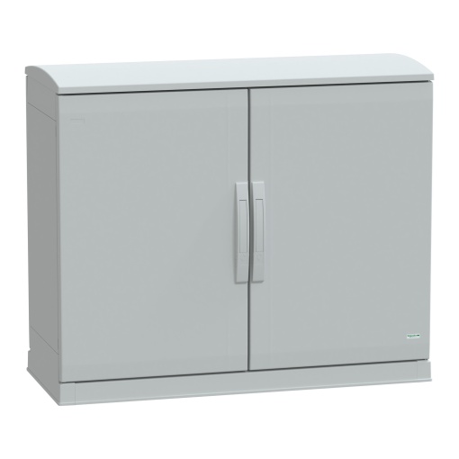 Floor standing encl.polyester vers.PLAZT wopen plinthcanopy 750x1000x420 IP44