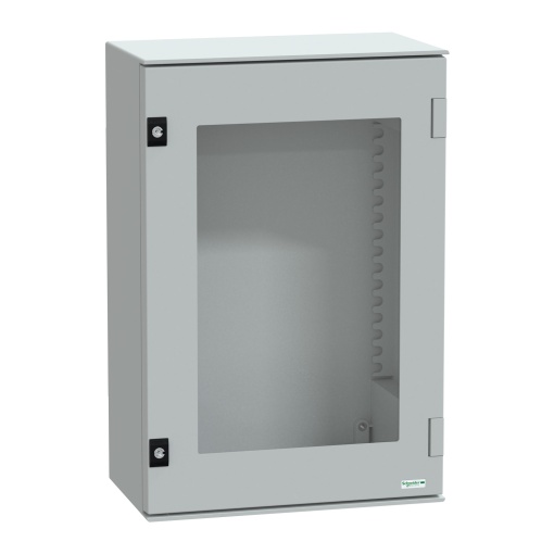 wall-mounting enclosure polyester monobloc IP66 H647xW436xD250mm glazed door