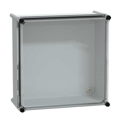PLS box, polyester rear, transparent PC cover IP66 36x36x18cm