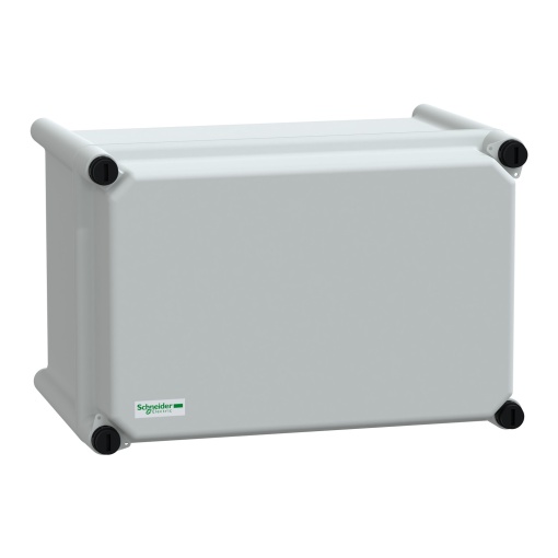 PLS box, polyester rear, opaque PC cover IP66 18x27x18cm
