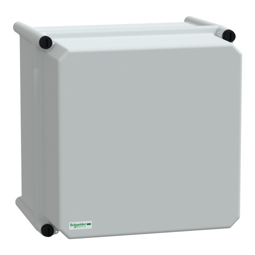 PLS box, polyester rear, opaque PC cover IP66 27x27x23cm