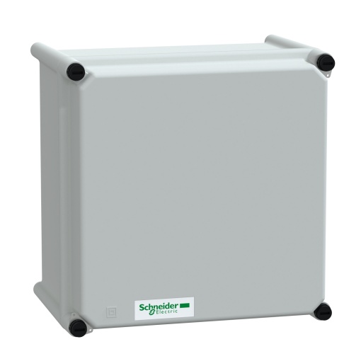 PLS box, polyester rear, polyester cover IP66 27x27x18cm