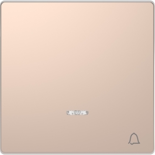 D-Life - Tecla com visor "campainha" - Metal champanhe