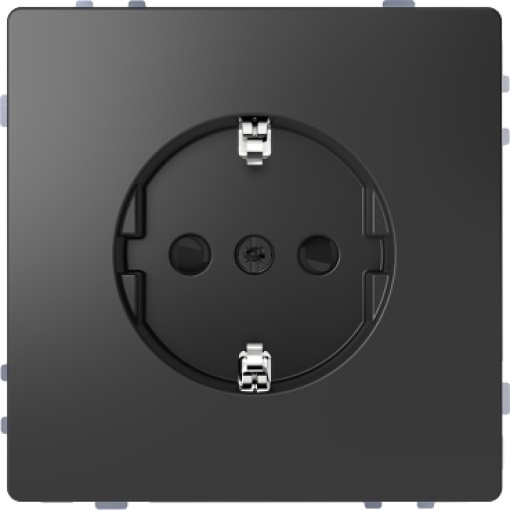 D-Life - Tomada 2PT com obturadores lig.parafusos - 16A - Antracite
