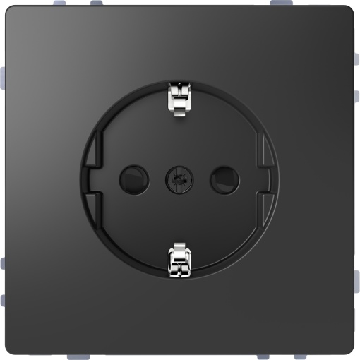 D-Life - Tomada 2PT com obturadores lig.parafusos - 16A - Antracite