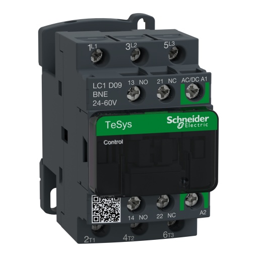TeSys D contactor 3P 9A AC-3 up to 440V coil 24-60V ACDC