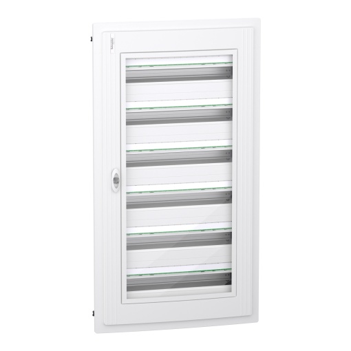 PrismaSet XS, Quadro 6 filas 24 módulos, porta transparente, encastrar