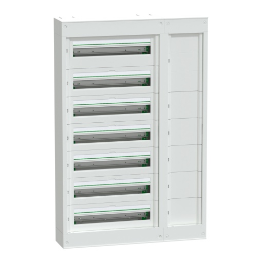 Quadro PrismaSeT S com extensão lateral, 24 módulos 7 Filas, saliente
