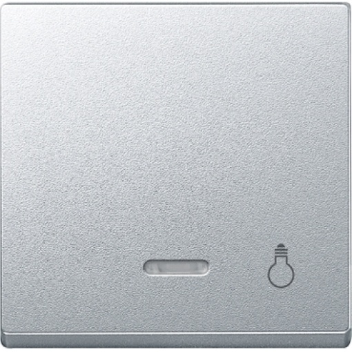 M-Elegance - Tecla simples "luz" com visor - Alumínio