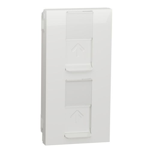 Nova Unica system - Centro tom dupla RJ45 Keystone Branco