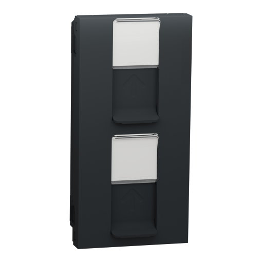 Nova Unica  - Centro tomada dupla RJ45 Keystone Antracite
